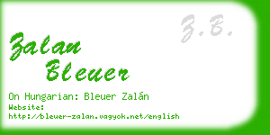 zalan bleuer business card